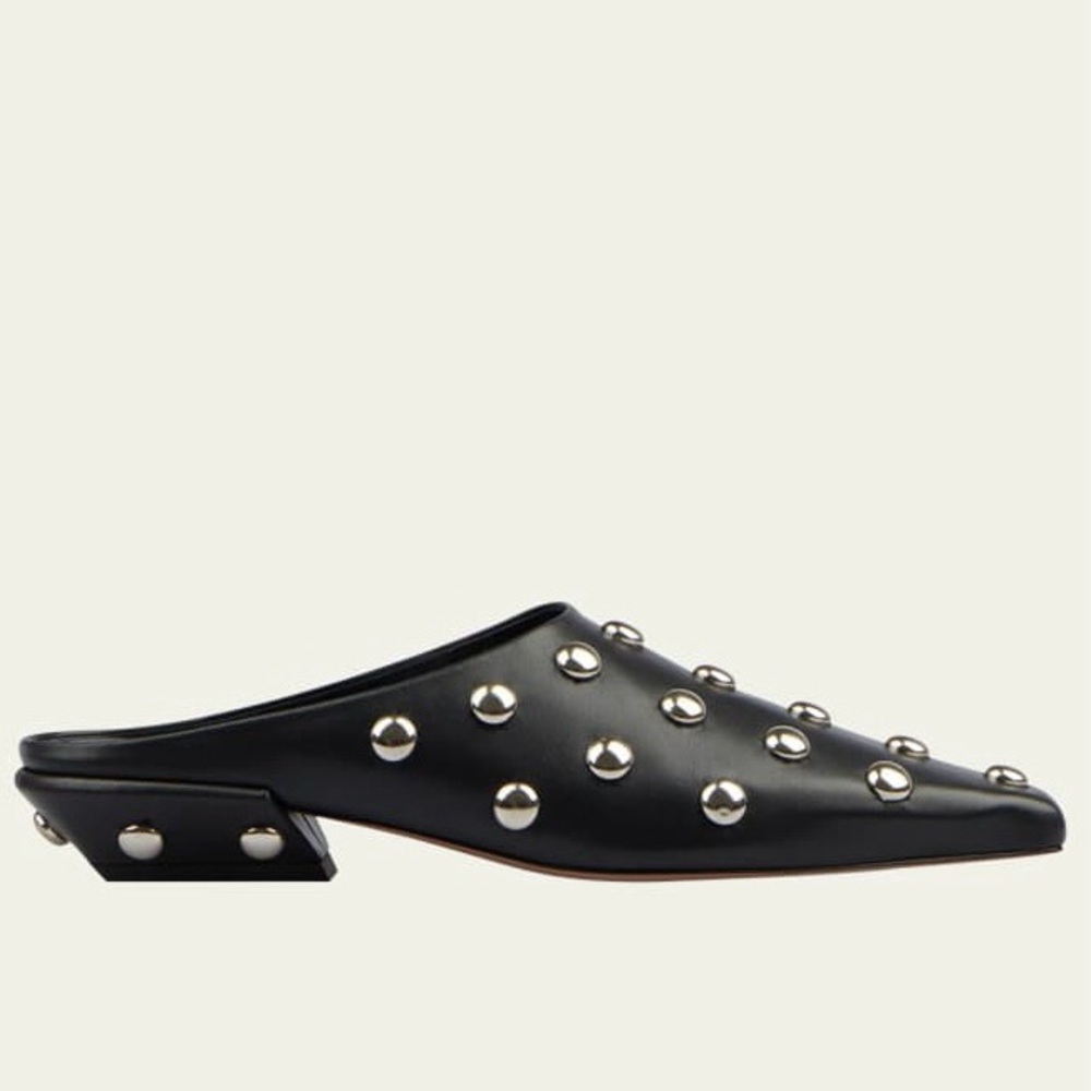 Price Firm - PARIS TEXAS Leather Belle Studded Mules
